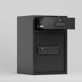 Business Coin - Slot Storage Safe w/ Electronic Lock, 2 Emergency Keys,23.6''x15.7''x14.5'', Ideal for Cash & Mail at Home/Hotel/Office