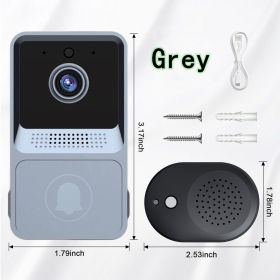 Smart Home Video Intercom WIFI Infrared Night Vision Outdoor Home Security Alarm Camera 480P Monito Wireless button Doorbell (Color: Z20 Grey, Ships From shipped and sold by buildcom: usa)